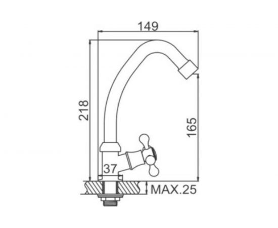 Смеситель LEDEME L4108 моно 65755 – изображение 2