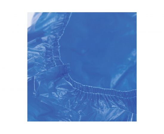 Бахилы ЛАЙМА СВЕРХПРОЧНЫЕ, комплект 300 пар, двойная резинка, 39х14 см, 100 мкм, 630719 – изображение 3