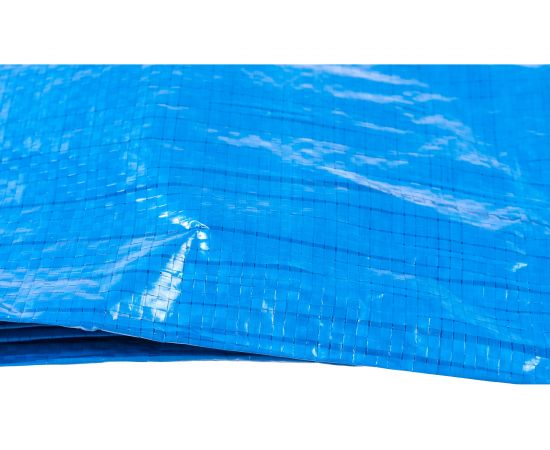 Универсальный тент-полотно Зубр из тканого двухслойного полимера с люверсами водонепроницаемый 3х5 м 12550-03-05 – изображение 3