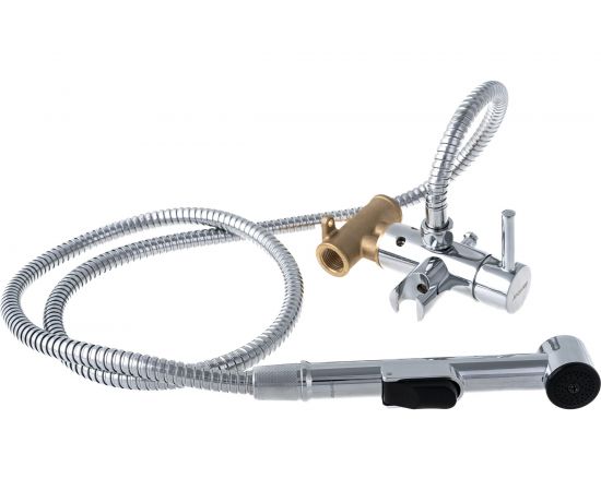 Монтируемый смеситель RedBlu by Damixa Option в стену с гигиеническим душем и крючком 211000000 – изображение 4