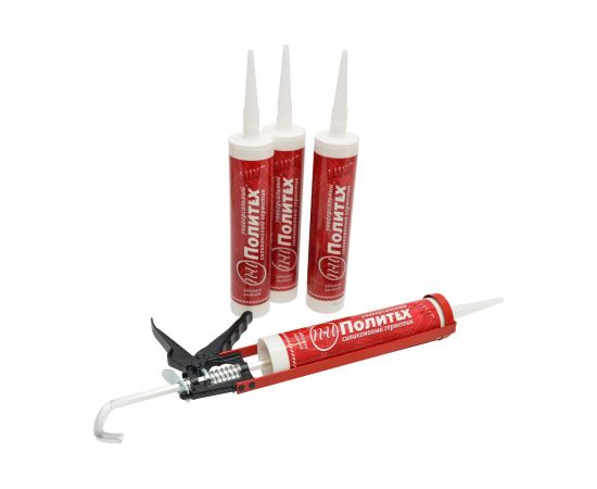 Универсальный герметик Политех силиконовый белый 280 мл 6507520 – изображение 4