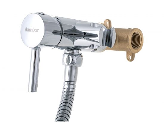 Монтируемый смеситель RedBlu by Damixa Option в стену с гигиеническим душем и крючком 211000000 – изображение 5