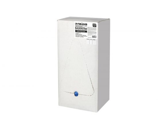 Бахилы ЛАЙМА СВЕРХПРОЧНЫЕ, комплект 300 пар, двойная резинка, 39х14 см, 100 мкм, 630719 – изображение 7