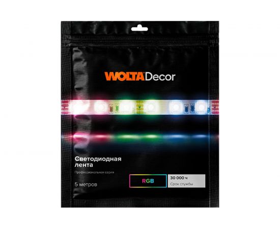 Светодиодная лента Wolta Decor SMD5050 14,4Вт RGB 24В IP20 60led/m WLS5050-14,4W/RGB/24H60-01 – изображение 8