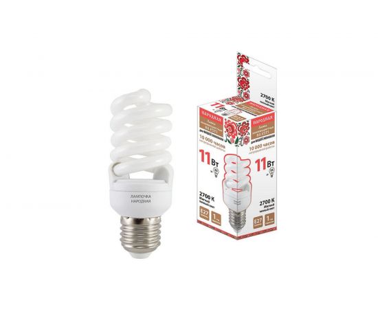 Люминесцентная лампа TDM НЛ-FST2-11 Вт-2700 К–Е27 42х93 мм SQ0347-0019 