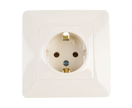 1-местная розетка Schneider Electric скрытой проводки Blanca 16А IP20 250В с заземлением без защитных шторок бежевый BLNRS001017 