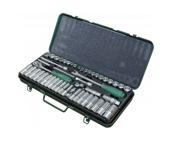 Комплект 12-гранных головок 3/8, 8-19мм, 3/8-7/8, 50шт Hans 3650-2MA 