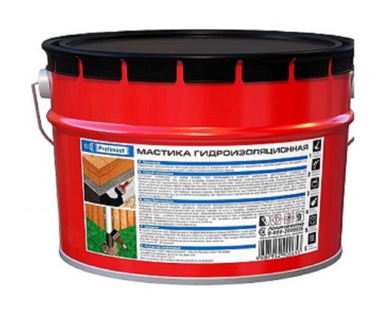 Гидроизоляционная мастика Profimast 10 л / 9 кг 4607952900653 