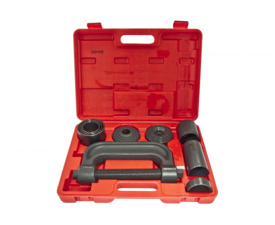 Съемник сайлентблоков и подшипников с набором оправок 9 предмета, в кейсе ЭВРИКА ER-86804 