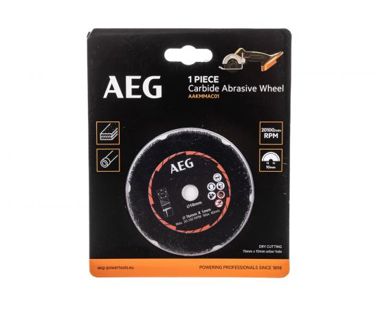 Диск карбидный AAKMMAC01 (76х10х1 мм) для отрезной машины AEG 4932478590 