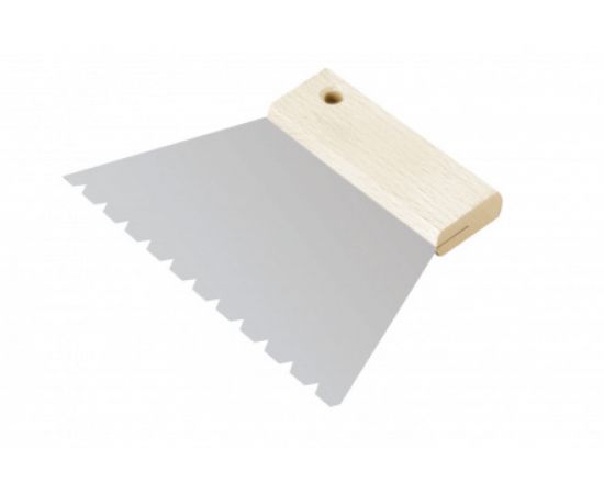 Нержавеющий шпатель COMENSAL трапецевидный 150 мм, зуб 8х8 532-00 