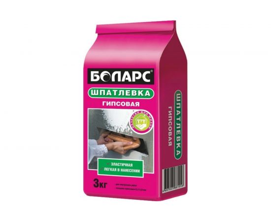 Шпатлевка гипсовая 3 кг БОЛАРС 00000007458 