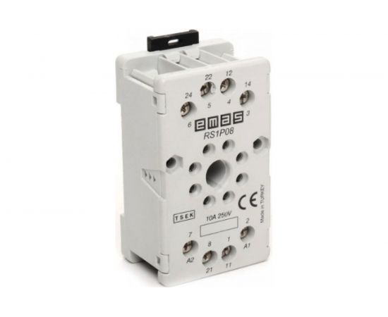 Соединитель - колодка на 8 выводов Emas серая RS1P08G1 