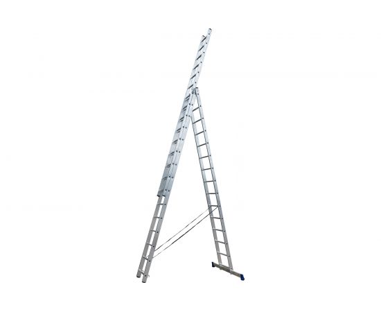 Универсальная усиленная трехсекционная лестница STAIRS 16 ступеней ТТ-01-00614 