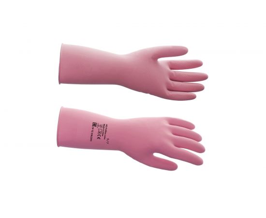 Латексные многоразовые перчатки HQ Profiline, красные, р-р S 73579 