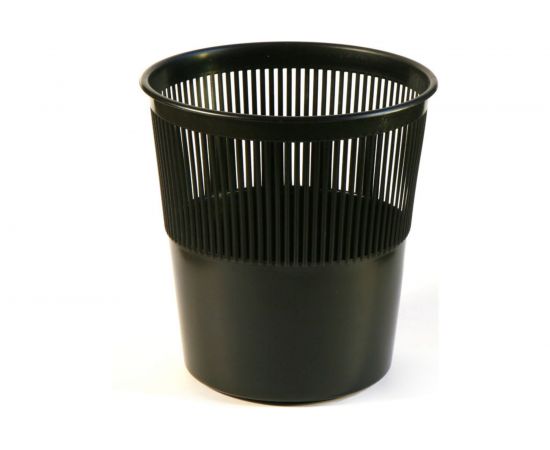 Сетчатая корзина для бумаг Calligrata Uni пластик 12 л черная 4754054 
