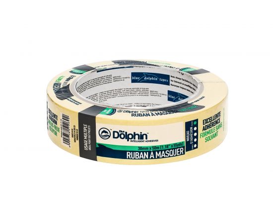 Многофункциональная малярная лента Blue Dolphin Masking Tape желтая 30мм х 50м 01-7-13 ST627 