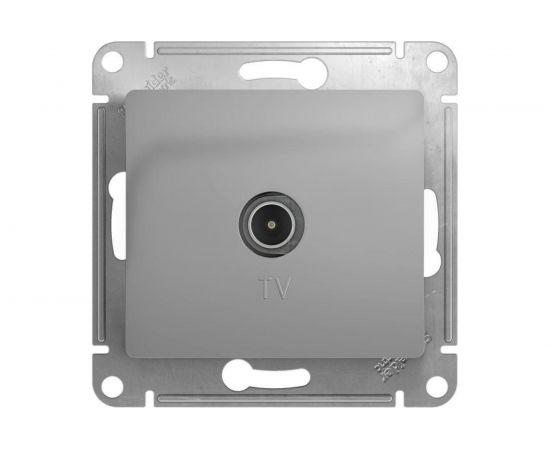 Оконечная розетка TV Schneider Electric GLOSSA 1DB, АЛЮМИНИЙ GSL000391 