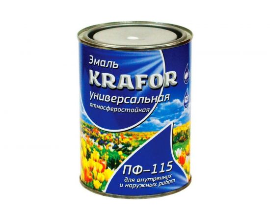Универсальная эмаль Krafor Альфа ПФ-115 серая 1.8 кг 6 26058 