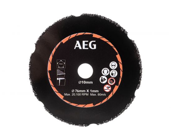 Диск карбидный AAKMMAC01 (76х10х1 мм) для отрезной машины AEG 4932478590 – изображение 2