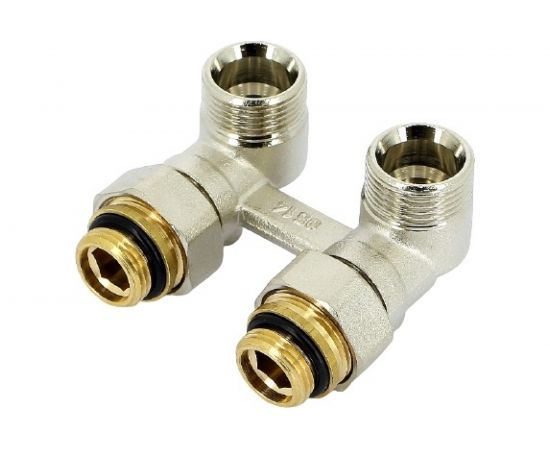 Угловой узел Rehau НН 1/2х3/4 ЕК с накидной гайкой шар краны для радиаторов с нижним подводом 240737 – изображение 2