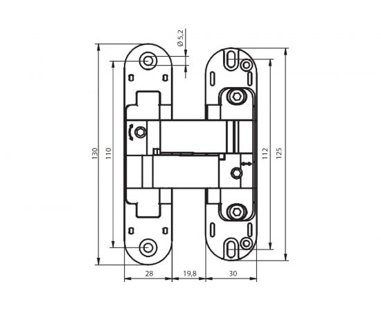 Скрытая петля MORELLI HH-3 W цвет - белый 9010175 – изображение 2