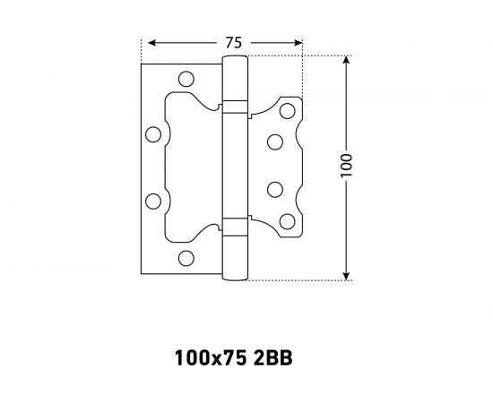 Петля Аллюр 100х75 2ВВ WW белая БЛИСТЕР пара Б750 – изображение 2