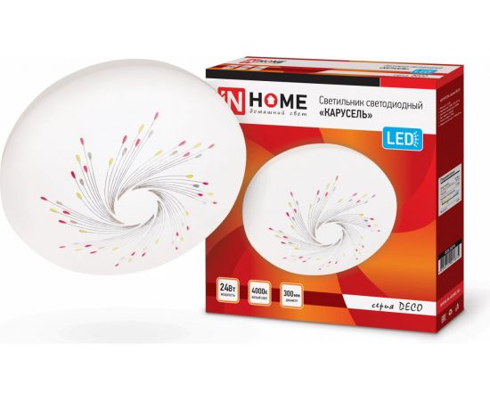 Светодиодный светильник IN HOME серии DECO 24Вт 230В 4000К 1560лм 300мм КАРУСЕЛЬ 4690612021874 – изображение 2
