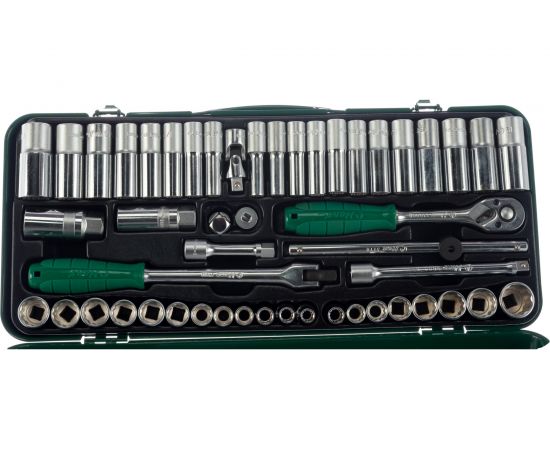 Комплект 12-гранных головок 3/8, 8-19мм, 3/8-7/8, 50шт Hans 3650-2MA – изображение 2