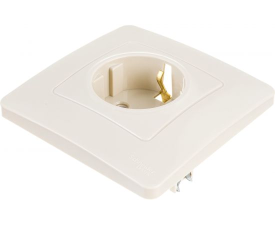 1-местная розетка Schneider Electric скрытой проводки Blanca 16А IP20 250В с заземлением без защитных шторок бежевый BLNRS001017 – изображение 2