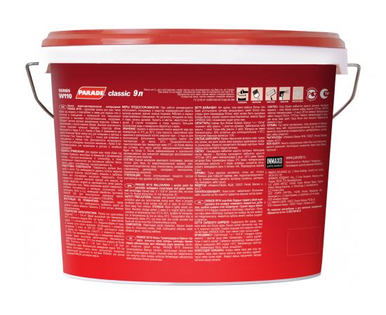 Краска акриловая PARADE W110 Обои & Стеклообои база А 9 л Россия 90002825593 – изображение 2
