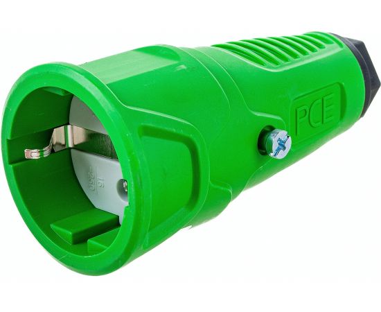 Кабельная розетка PCE 16A 250V 2P+E IP20 корпус зеленый, маркер черный 2510-us – изображение 3