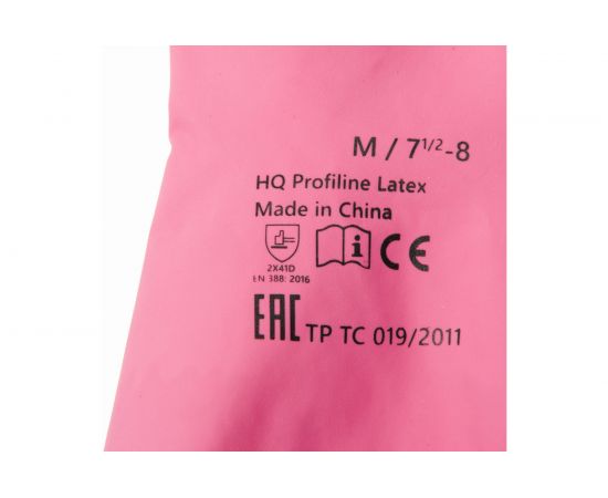 Латексные многоразовые перчатки HQ Profiline, красные, р-р S 73579 – изображение 3