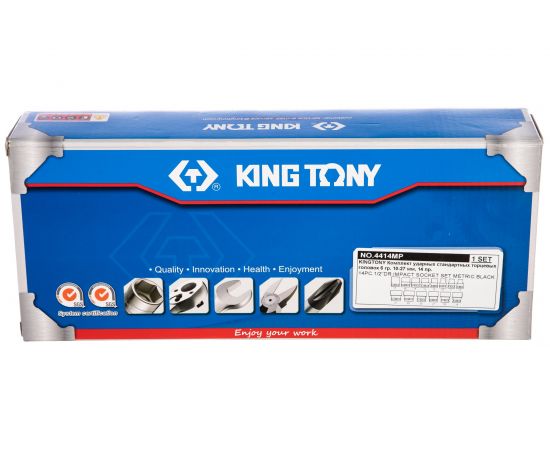 Набор ударных торцевых головок KING TONY 1/2 шестигранные 14 предметов 4414MP – изображение 4