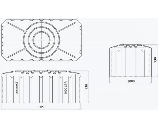 Емкость STERH SQ 1000 blue 531327 – изображение 4