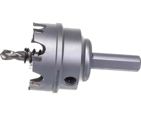 Коронка по металлу HM (40х12 мм; хвостовик 10 мм; комплект) D.BOR HS-HM-12-040-T – изображение 4