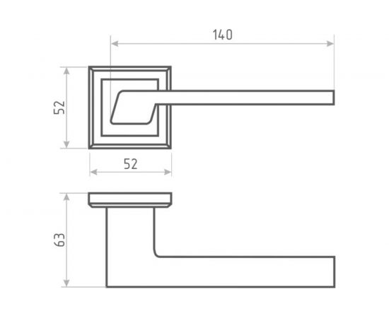 Дверная ручка НОРА-М 111К AL хром 16255 – изображение 4