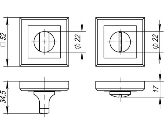 Поворотная ручка PUNTO BK6 QL GR/CP-23 графит/хром 36997 – изображение 5