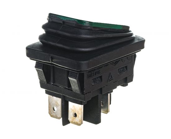 Клавишный выключатель Emas с подсветкой, зелёная клавиша, 1НО, 250В AC, 16А A54B1Y11 – изображение 5