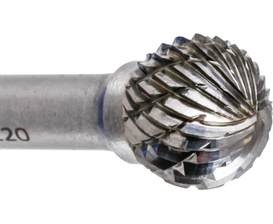 Борфреза твердосплавная NORGAU форма D сферическая DCM HM D1210M06-45 (12х10.8х6х51) 077120120 