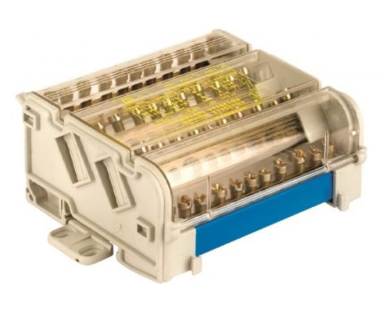 Распределительный блок DKC на DIN-рейку 4р, 100А, 5x6мм 2x7,5мм, BD10074 