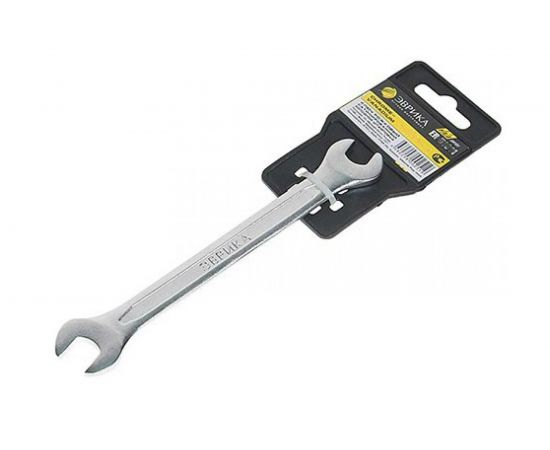 Рожковый ключ 8x10мм Chrome vanadium на держателе ЭВРИКА ER-50810 