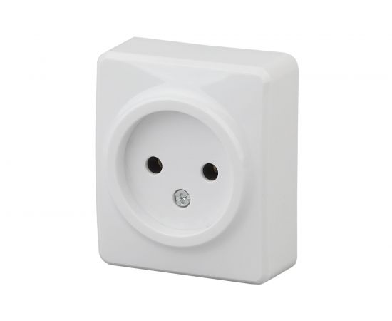 Розетка ЭРА 11-2201-01 2P, 16A-250В, IP20, ОУ, Эксперт, белый Б0031551 