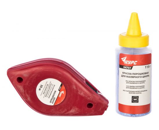 Шнур малярный 30 м + краска разметочная 115 г КУРС 04707 