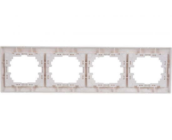 Горизонтальная рамка Intro 150403 на 4 поста, СУ, Plano, алюминий Б0030102 – изображение 2