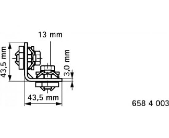 Уголок 90 Walraven BIS RapidRail, 2 отверстия 6584003 – изображение 2