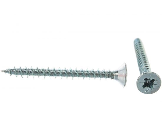 Потайной универсальный шуруп Метизный двор 6,0x60, оцинкованный, 100 шт. 4690441023018 – изображение 2