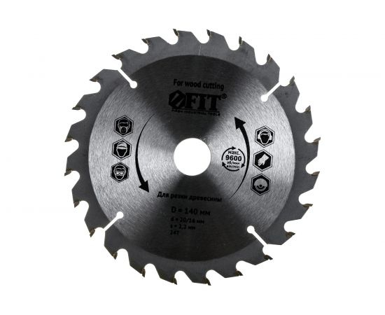 Диск пильный по дереву (140х20 мм; 24Т) для циркулярных пил Fit 37713 – изображение 2