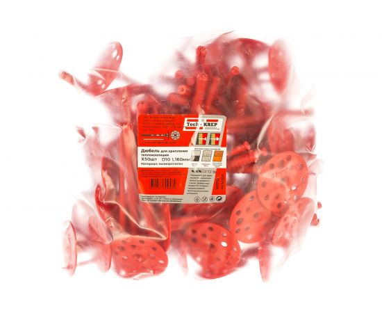 Дюбель для теплоизоляции с пластиковым гвоздём 10х160, 50шт - пакет Tech-Krep 101712 – изображение 2