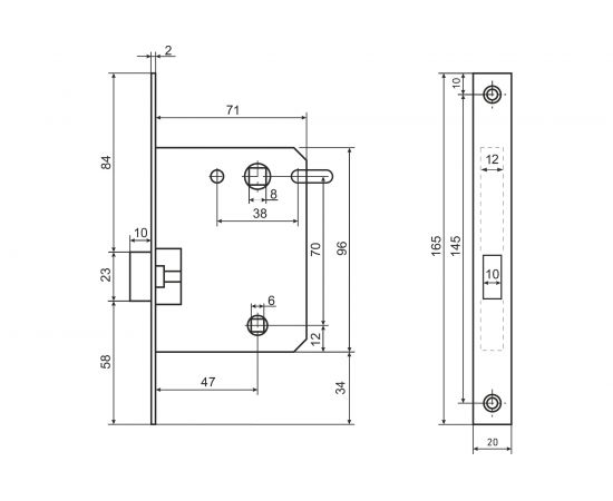 Защелка Аллюр (хром; магнитная; без ручек; с фиксатором) 11549 – изображение 2